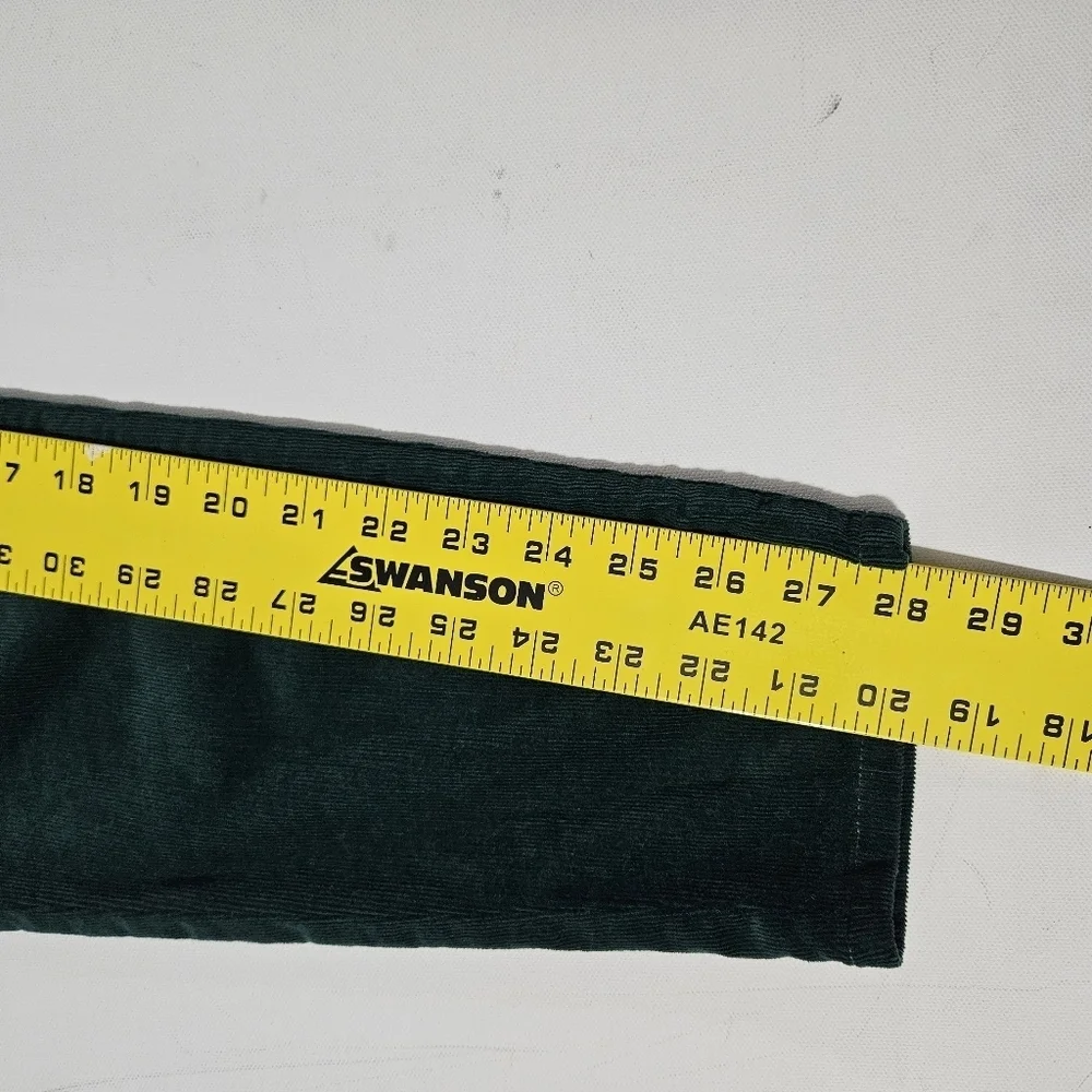 J. Crew City Fit Emerald Green Corduroy Pants Women’s Size 31 Stretch B16